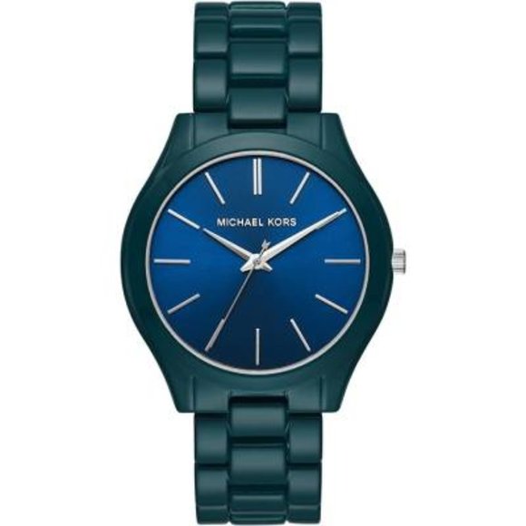 Michael Kors Women's Slim Runway Blue Watch - Picture 1 of 6